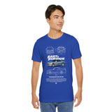 Silver Blue Street Racing Artwork Unisex Heavy Cotton Tee High Performance Inspired Graphic Shirt For Car Lovers And Urban Streetwear Fans