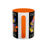 Blooms Person Accent Coffee Mug 11oz 15oz Abstract Floral Head Artistic Colorful Modern Creative Design Black White Ceramic Tea Cup Streetwear Inspired Artistic Fashion Drinkware