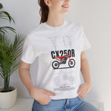 CX 250R Motocross Blueprint Graphic Tee Dirt Bike Racing Motorcycle T Shirt For Riders Off Road Enthusiasts Streetwear Gift For Bikers Motorsport Fans