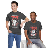 Waste Your Time Unisex Heavy Cotton Tee Graphic Black T Shirt Motivational Hustle Money Clock Streetwear Bold Entrepreneur Mindset Fashion Outfit