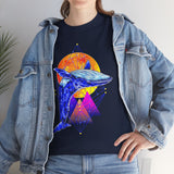 Ballena Cosmic Whale Art Unisex Heavy Cotton Tee Vibrant Geometric Ocean Design Premium Streetwear T Shirt Bold Marine Life Artwork Soft Comfortable Fit Perfect Gift for Nature Lovers and Creative Dreamers
