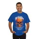 Wildfire Skull Flames Unisex Heavy Cotton Tee Gothic Inferno Graphic Bold Streetwear Motivational Statement T Shirt