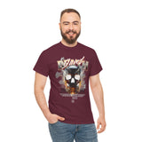 Death Silence Skull Fire Graphic Unisex Heavy Cotton Tee Gothic Horror Streetwear Bold Vintage Dark Flame Skull T Shirt