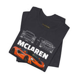 Orange Hypercar Blueprint Unisex Heavy Cotton Tee High Detail Automotive Art Streetwear Graphic for Car Enthusiasts and Daily Wear