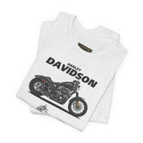 Harley Davidson Sportster Inspired Cruiser Motorcycle Blueprint Graphic Unisex Heavy Cotton Tee Premium Biker Streetwear T Shirt for Riders Enthusiasts Everyday Wear