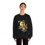 Lunar Legacy Astronaut Art Unisex Heavy Blend Crewneck Sweatshirt Bold Space Exploration Graphic Streetwear Pullover Premium Cosmic Design Soft Fleece Warm Comfortable Everyday Wear Perfect Gift for...