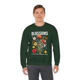 Blossoms Floral Crewneck Sweatshirt Comfortable Unisex Pullover Timeless Charm Streetwear Nature Inspired Empowerment Design Perfect Gift for Garden Lovers Friends Birthdays Cozy Days Casual Wear