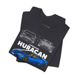 Exotic Blue Supercar Roadster Blueprint Art Unisex Heavy Cotton Tee Premium Streetwear Car Enthusiast Gift Performance Inspired Design Shirt