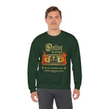 Dollar The Strength Burning Money Legacy Unisex Heavy Blend Crewneck Sweatshirt Gothic Flames Graphic Bold Motivational Streetwear Pullover