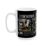 Fearless Devotion Ceramic Mug Classical Art Courage Loyalty Commitment Symbolism Motivational Coffee Cup