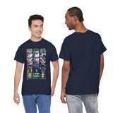 Three Chaos Faces Graphic T Shirt Dark Clown Villain Comic Style Streetwear Unisex Oversized Aesthetic Statement Tee