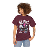 Aliens Exist UFO Graphic Unisex Heavy Cotton Tee Sci Fi Streetwear T Shirt Extraterrestrial Space Alien Design