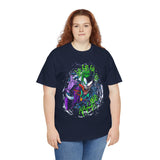 Vibrant Comic-Symbiotic Madness Unisex Heavy Cotton Tee Bold Gothic Streetwear Dark Psychological Art Design Intense Graphic Statement Shirt for Visionaries and Creators