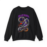 Mamba Unisex Heavy Blend Crewneck Sweatshirt Bold Serpent Power Graphic Streetwear Design Symbol of Focus Resilience and Inner Strength Premium Artistic Fleece Fashion