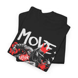 Move With Flow Breakdance Graphic Unisex Heavy Cotton Tee Hip Hop Streetwear Dance Rhythm Urban Style T Shirt