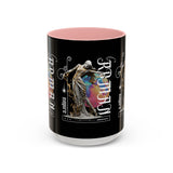 Sculptural Future Statue Art Accent Coffee Mug 11oz 15oz Greek Goddess Cosmic Abstract Splash Bold Artistic Streetwear Ceramic Cup