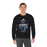 Cosmic Catalyst Unisex Heavy Blend Crewneck Sweatshirt Futuristic Sci Fi Space Astronaut Graphic Pullover Cyberpunk Streetwear Bold Galaxy Design Alpha Mindset Fashion