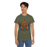 Unisex Balinese Barong Mask Graphic T Shirt Mythical Cultural Warrior Spirit Inspired Tee Tribal Festival Art Streetwear Heavy Cotton Top