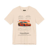 Legendary Orange Street Racer Blueprint Tee Unisex Heavy Cotton Retro Tuner Car Art Graphic Shirt for Enthusiasts