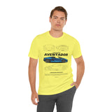 Blue Supercar Roadster Inspired Side Profile Art Unisex Tee Luxury Performance Streetwear Graphic Shirt