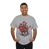 Legends On Court Unisex Heavy Cotton Tee Basketball Streetwear Graphic T Shirt Vibrant Athletic Art Design Perfect Gift For Sports Fans Players Gymwear Festivals And Urban Fashion Lovers