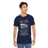 Silver Blue Street Racing Artwork Unisex Heavy Cotton Tee High Performance Inspired Graphic Shirt For Car Lovers And Urban Streetwear Fans