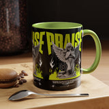 Praise Angel Statue Graphic Ceramic Mug Gothic Spiritual Coffee Tea Cup Bold Streetwear Design