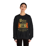 Dollar The Strength Burning Money Legacy Unisex Heavy Blend Crewneck Sweatshirt Gothic Flames Graphic Bold Motivational Streetwear Pullover