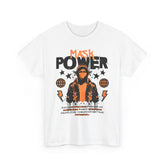 Mask Power Anonymous Strength Graphic Unisex Heavy Cotton Tee Bold Urban Streetwear Empowerment Hacker Inspired Motivational T Shirt