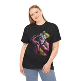 Snapshot of Madness Unisex Heavy Cotton Tee Dark Comic Art Streetwear Design Bold Neon Aesthetic Premium Graphic T Shirt Perfect for Artists Dreamers and Street Culture Enthusiasts