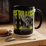Praise Angel Statue Graphic Ceramic Mug Gothic Spiritual Coffee Tea Cup Bold Streetwear Design