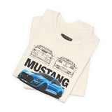 Blue Apex Muscle Coupe Blueprint Art Unisex Heavy Cotton Tee Powerful Street Machine Graphic Shirt for Car Lovers and Collectors