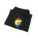 The Jocker Burning Aces Unisex Hoodie Fiery Gothic Streetwear Bold Dark Art Pullover for Risk Takers, Gamers, and Fearless Creative Souls