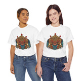 Kala Bhairav Mask Graphic T Shirt Mythical Cultural Warrior Spirit Inspired Tee Tribal Festival Art Streetwear Heavy Cotton Top