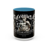 Cronus The Dark Sovereign Accent Coffee Mug 11oz 15oz Greek Mythology Statue Graphic Gothic Streetwear Bold Artistic Ceramic Cup