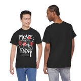 Move With Flow Breakdance Graphic Unisex Heavy Cotton Tee Hip Hop Streetwear Dance Rhythm Urban Style T Shirt