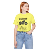 Harley Davidson Sportster Inspired Cruiser Motorcycle Blueprint Graphic Unisex Heavy Cotton Tee Premium Biker Streetwear T Shirt for Riders Enthusiasts Everyday Wear