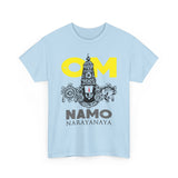 Om Namo Narayanaya Lord Vishnu Devotional Mantra Tshirt Spiritual Hindu Religious Graphic T Shirt For Men Women Bhakti Yoga Festival Wear Temple Visit Gift India