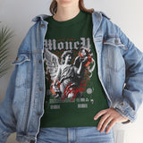 Money Bright Unisex Heavy Cotton Tee Angel Statue Graphic Gothic Streetwear Red Neon Aesthetic Artistic Fashion Statement T Shirt