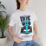 Blue Formula Race Car Graphic Unisex Heavy Cotton Tee High Speed Streetwear for Motorsport Fans and Racing Lifestyle Enthusiasts