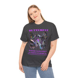Butterfly Holographic Graphic Black Unisex Heavy Cotton bT Shirt Where Elegance Takes Flight Aesthetic Trendy Streetwear Fashion Outfit