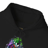 Symbiotic Madness Unisex Hoodie Bold Gothic Streetwear Dark Psychological Art Design Cozy Heavy Blend Sweatshirt for Visionaries, Creators, and Fearless Souls