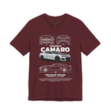 Camaro American Muscle Power Coupe Illustration Unisex Heavy Cotton Tee Premium Streetwear Graphic for Gearheads and Car Enthusiasts