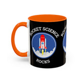 Rocket Science Rocks Accent Coffee Mug 11oz 15oz Space Lover Science Gift Black White Two Tone Ceramic Cup
