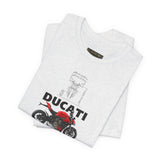 Italian Streetfighter Inspired Naked Motorcycle Graphic Unisex Heavy Cotton Tee Premium Racing Streetwear T Shirt for Riders Bikers Enthusiasts Everyday Wear