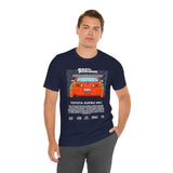 Legendary Orange Street Machine Rear View Unisex Heavy Cotton Tee Powerful JDM Inspired Car Art Graphic Shirt for Collectors and Gearheads