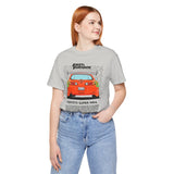 Legendary Orange Street Machine Rear View Unisex Heavy Cotton Tee Powerful JDM Inspired Car Art Graphic Shirt for Collectors and Gearheads