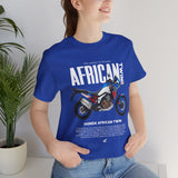 African Twin Adventure Motorcycle Graphic Tee Off Road Touring Bike T Shirt For Riders Explorers Long Distance Travel Motorsport Streetwear Gift