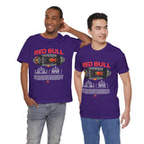 Formula One Style Open Wheel Racing Car Overhead Graphic Unisex Tee Motorsport Performance Streetwear Inspired By Red Bull Racing Colors High Speed Track Culture Design For Racing Fans