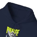 Praise Angel Statue Graphic Unisex Heavy Blend Hooded Sweatshirt Gothic Spiritual Streetwear Hoodie